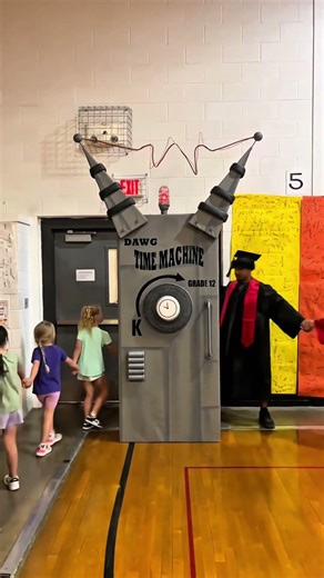 Teacher builds time machine for children #shorts