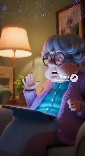 Generational Tech Confusion Animated Grandma and Tablet Glitches