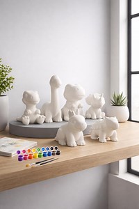 DIY Dinosaurs Painting Kit | 3D Printed Craft With Paint, 6 Dinos, Brushes - Etsy