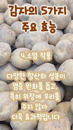감자의 5가지 주요효능 #감자 #감자효능 #건강정보 #건강 #건강정보쇼츠