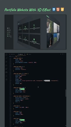 🚀 Learn to Create a Stunning Portfolio Website Using HTML, CSS, and JavaScript! #shorts #viral