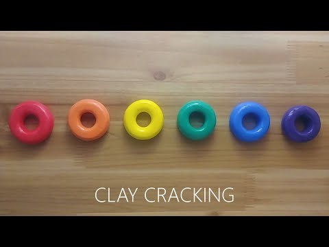Rainbow donut clay cracking 3 무지개 도넛 점토 부수기 3