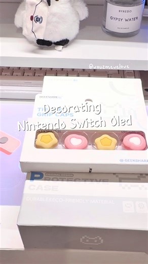 Decorating the Nintendo Switch OLED with Pink Star Wings