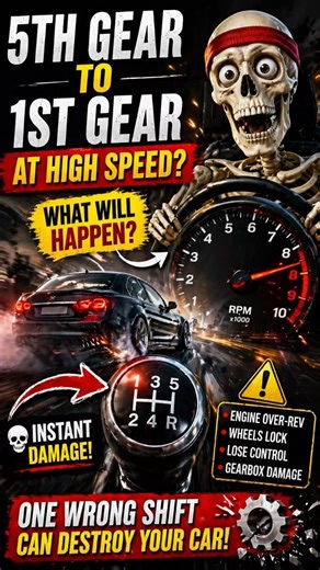 What Happens If You Downshift From 5th to 1st at High Speed? 😳💀