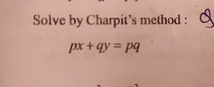 Solve by Charpit's method :p x   q y = p q... | Filo