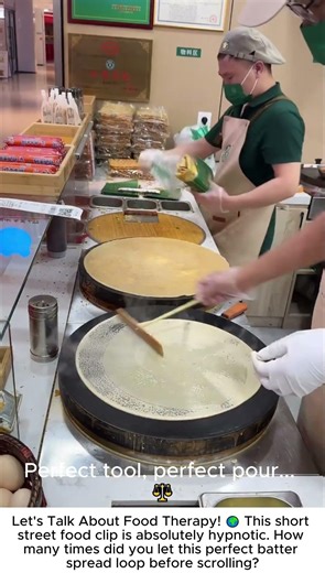 Hypnotic Food Art! 😵‍💫 The Perfect Crepe Loop 🥞