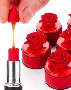 2.7M views · 70K reactions | This showpiece was such a unique challenge. A gigantic lipstick sculpted entirely out of chocolate, paired with life-size pastry lipsticks in disguise. Each one hides a delicate surprise: a smooth vanilla caramel filling. A playful mix of fashion and flavor, designed to delight both the eyes and the palate. #amauryguichon #chocolate #fblifestyle #lipstick | Amaury Guichon | Facebook