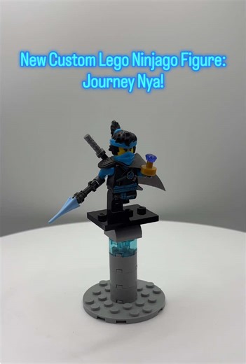 New Custom Lego Ninjago Figure: Journey Nya! This is Nya from the TV show with a new suit made out of combo of old parts! Nya holds a new Elemental Water Spear and the Power Infinity Stone! #lego #ninjago #legoninjago #legotok #ninjagotok