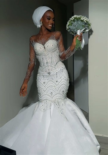 My beautiful bride Aminata🤍 Stepping into her big day tomorrow in a custom-made piece from Katee’s Pieces & Couture. She looks absolutely gorgeous graceful, radiant, and confident. The mermaid dress was tailored to fit her perfectly, hugging her beautifully and making her feel just as good as she looks. When a bride feels loved, comfortable, and confident in her dress, that’s everything. Dress : @katies_pieces MUA: @Ezraiahs Glam • WANT TO GET A DRESS DONE BY US? ◻️ Send a Dm here on TikTok. ◻️