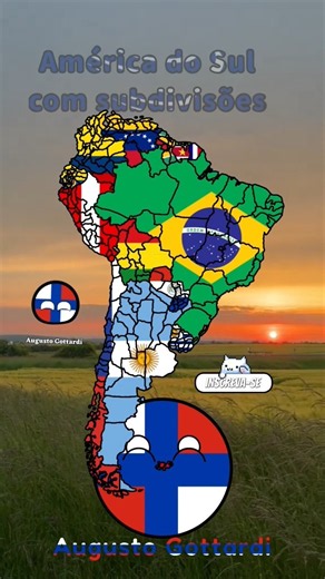 América do Sul com Subdivisões