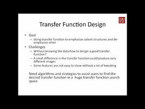 Direct Volume Rendering III - transfer function design