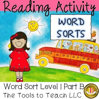 Word Sort Part B Read Decode Phonics Activity Packet Low Prep Grades K-2nd Unit