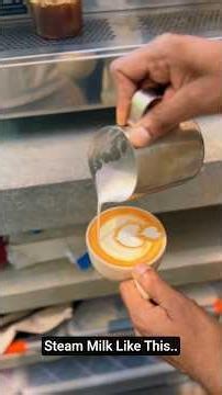 How to Steam Milk for Perfect Latte Art,,, #coffee #latteart #steam #barista #milksteaming #cafe