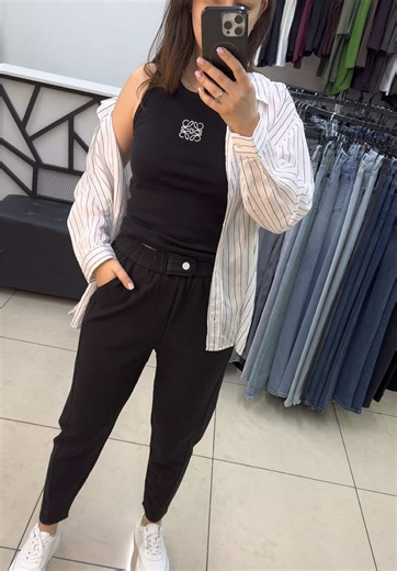 Брюки 13500 (44-52) Топ 6000 тг (s,m,l) Рубашка 12500 (единый размер)