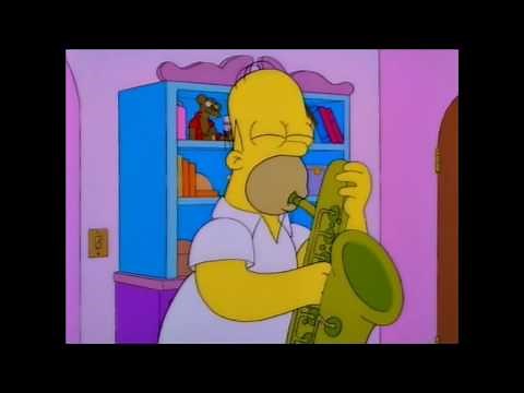 Homer Simpson Plays the Saxophone