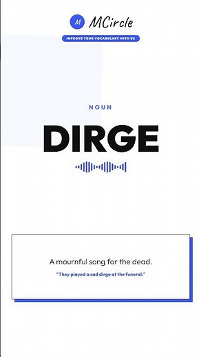 Learn English: What is Dirge? | Vocabulary Shorts