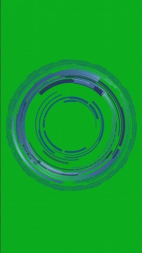 Sci fi HUD elements green screen video shorts