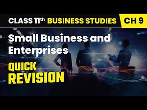 Small Business and Enterprises - Quick Revision | Class 11 Business Studies | Chapter 9 | CBSE 2025