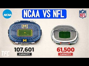 Why College Football Stadiums Are WAY BIGGER than NFL Stadiums | TFC Stadiums