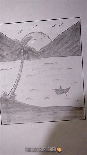 Easy sunset scenery tutorial for beginners 🌇🌆#artforbeginners #tutorial #scenery #drawingtutorial