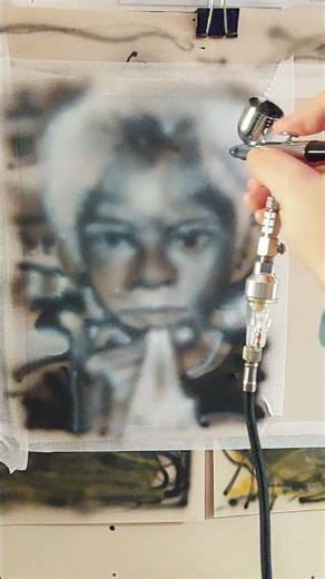 Airbrush Painting Process✨ #airbrushart #airbrushpainting #airbrushartist #airbrushprocess #paintng