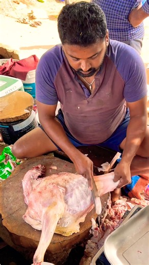Goat Skin Remove AND Cutting Skills HD Siddhu Village Mutton Shop Suryanagar Kuntloor Road #shorts
