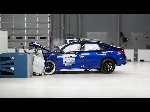 2022 Honda Civic sedan updated moderate overlap IIHS crash test