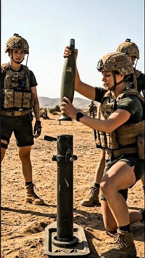 Soldiers Fire Mortar — Massive Blast on Impact! 💣#MilitaryAction #MortarFire #ArmyDrills