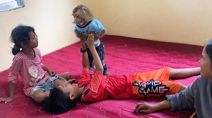 Little Jason Amused Invite Brother Play Reunite | Monkey Jason