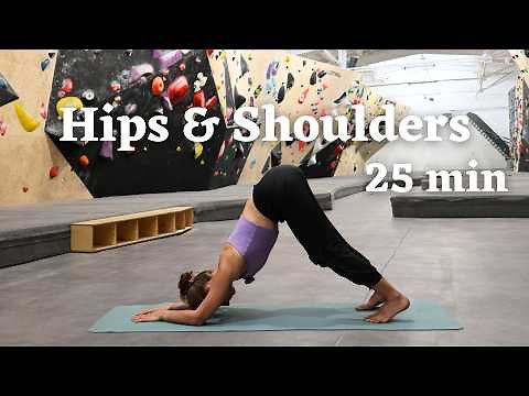 25 min Hip & Shoulder Focused Yoga for Climbers to Build Strength and Flexibility
