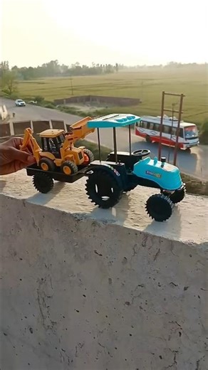 Mini Remote Control RC Small Tractor Jcb loading Unboxing and Tracking Toy Video 🚜🚁🚜🚁