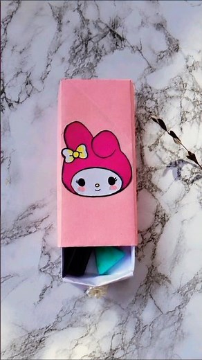 DIY My Melody Paper Box 🎀💗 | Cute Paper Craft #shorts