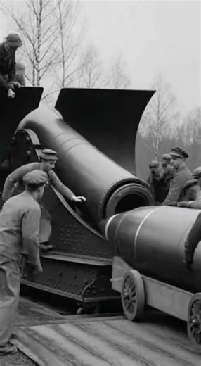 Firing the "Anzio Annie" 💣 The Most Terrifying Gun of WWII? #military #viral #trending #shorts