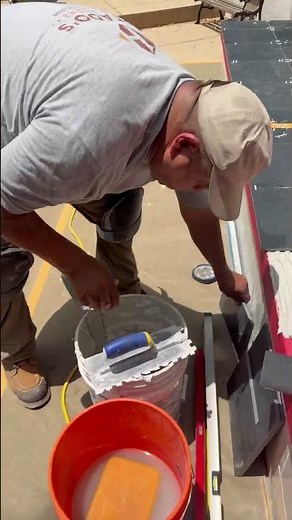 Fireplace Tile Install 12x12 #granite #fireplace #tiler #installation #tilework #home #tutorial #fyp