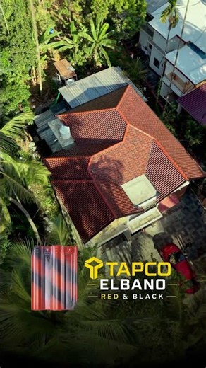 3500 Sq.ft Beautiful Home Roofing at Engapuzha | TAPCO Elbano Red & Black Roof Tiles