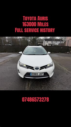 Toyota Auris £20 road tax Full service history rear camera and front and rear sensors 2 keys Drives with no issues test drive welcome #toyota #auris #parfectpricedmotors