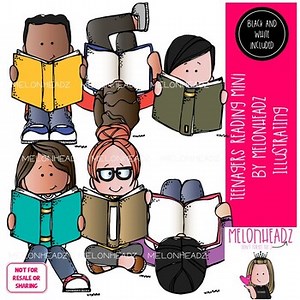 Teenagers Reading clip art, Big Kids clip art Mini