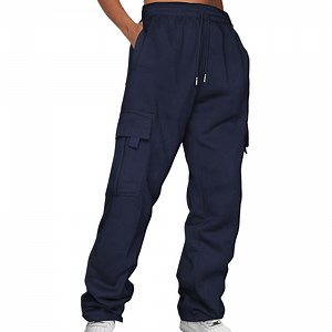 Ladies' Solid Drawstring Elastic Waist Pocket Pants Slacks