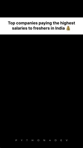 AIX | Python & AI Educator on Instagram: "Freshers in India can earn high starting salaries if they target the right companies and roles. Global tech giants, top consulting and finance firms, product-based companies, and specialized tech roles consistently offer the best pay. Skills, college background, and role specialization matter more than just the company name. Focus on in-demand skills, strong fundamentals, and the right opportunities to maximize your starting salary. #informationtechnolog