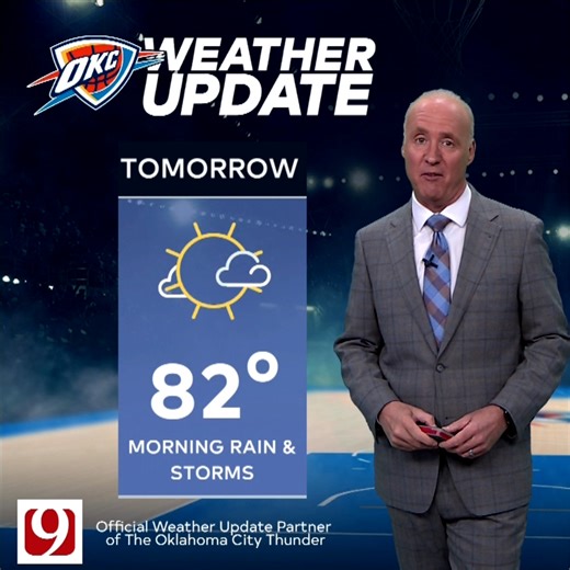 Warm and cloudy heading into OKC for Game 1 of the NBA Finals 🌥️ David Payne brings us today's KWTV - NEWS 9 Weather Update | Oklahoma City Thunder