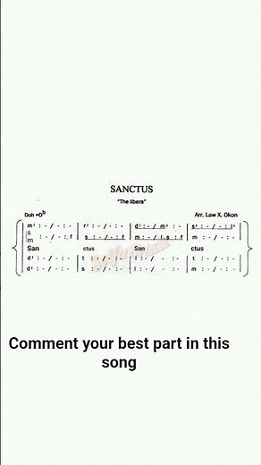 Sanctus Libera | solfa notation. #sanctus #libera #sacred #music