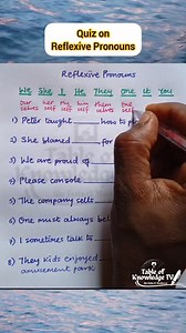 25K views · 577 reactions | Reflexive pronouns | Table of Knowledge TV | Facebook