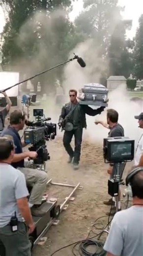 Behind-the-scenes moments from the making of the Terminator #terminator