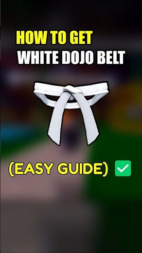 How To Get White Dojo Belt FAST! 🥋⚪ (Easy Guide)