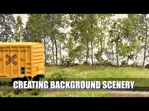 Creating Background Scenery for my HO Scale Diorama
