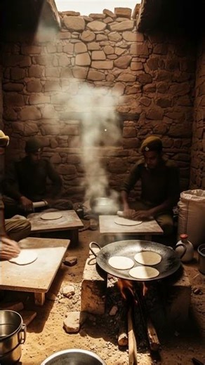 Title:🇮🇳❤️‍🔥indian army soilders making roti. army life. #indianarmy #army♥️