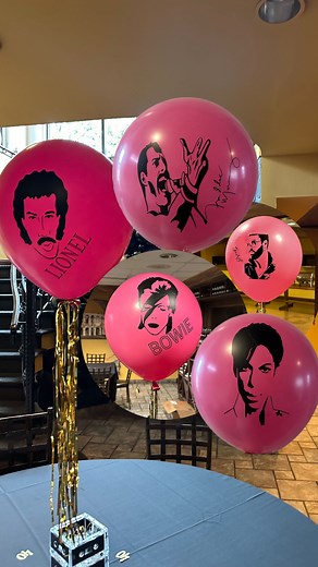 🩷🖤 80’s POP ICON THEME 🖤🩷 How fun is this theme for 40th birthday balloons? Finding images with the least amount of detail while still being recognizable on a balloon was no small feat. It was totally worth it with how good these balloon centerpieces turned out! . . . . . . . #40thbirthdayballoons #ballooncenterpieces #customballoons #heliumballoons #popartballoons #80stheme #80smusic #80sparty #montcopa #buckscountyballoons #buckscounty #phillyballoons | Balloons by Victoria