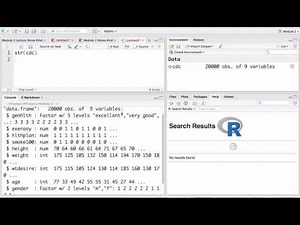 Using str in R