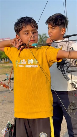 9-Year-Old Harsh’s Archery Practice Is Getting Stronger! 🏹🔥 | Young Archer #Shorts