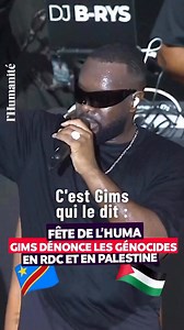 @gims dénonce le génocides de Palestine et de la DRC sur la scène de @fetedelhumanite #FreeCongo #StopGenocide #rdcongo #palestine | DATA Base | Facebook